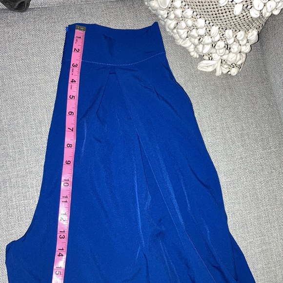 Blue Wide Leg Trousers - Picture 5 of 8